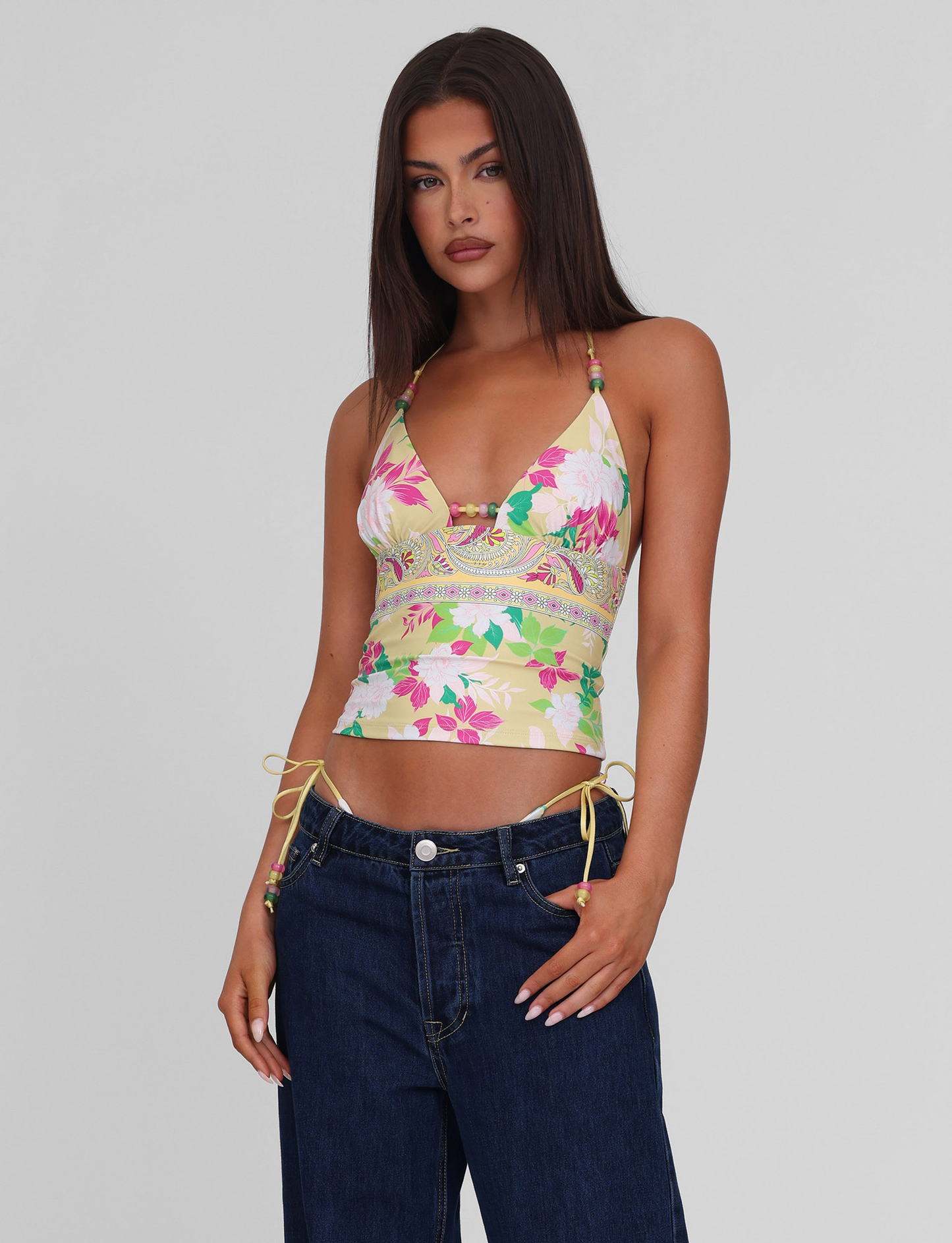FINLEA TANKINI TOP - PAISLEY BORDER