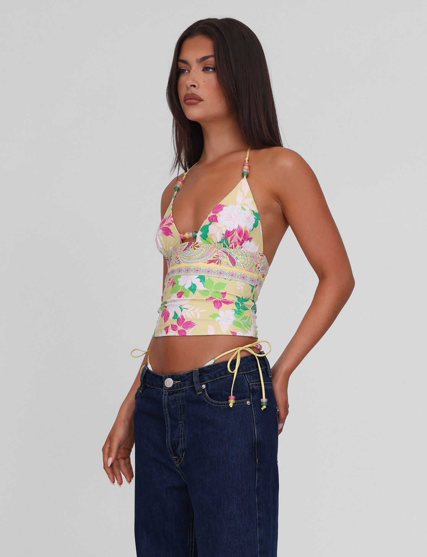 FINLEA TANKINI TOP - PAISLEY BORDER
