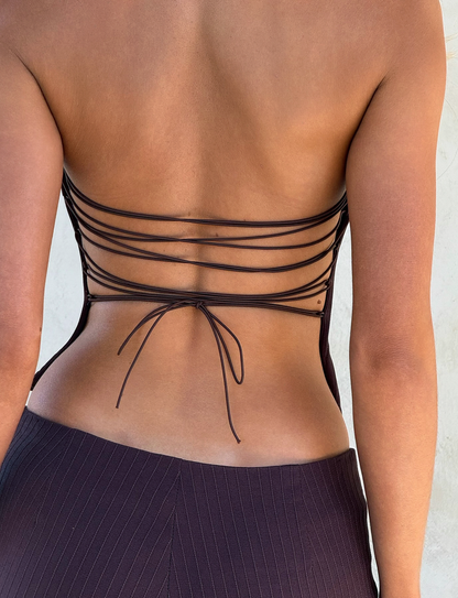 GWENDOLINE TOP - CHOCOLATE