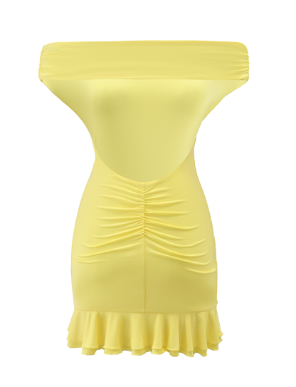CLIA MINI DRESS - LEMON