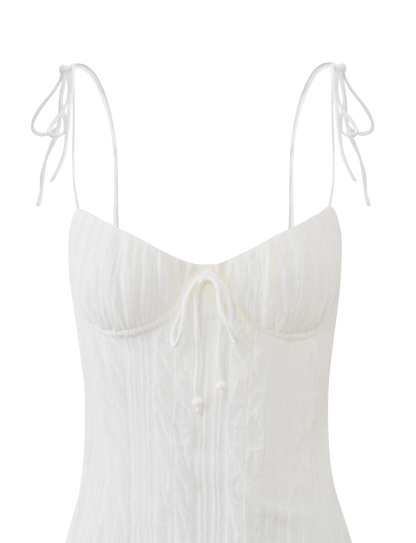 RANIA MINI DRESS - OFF WHITE