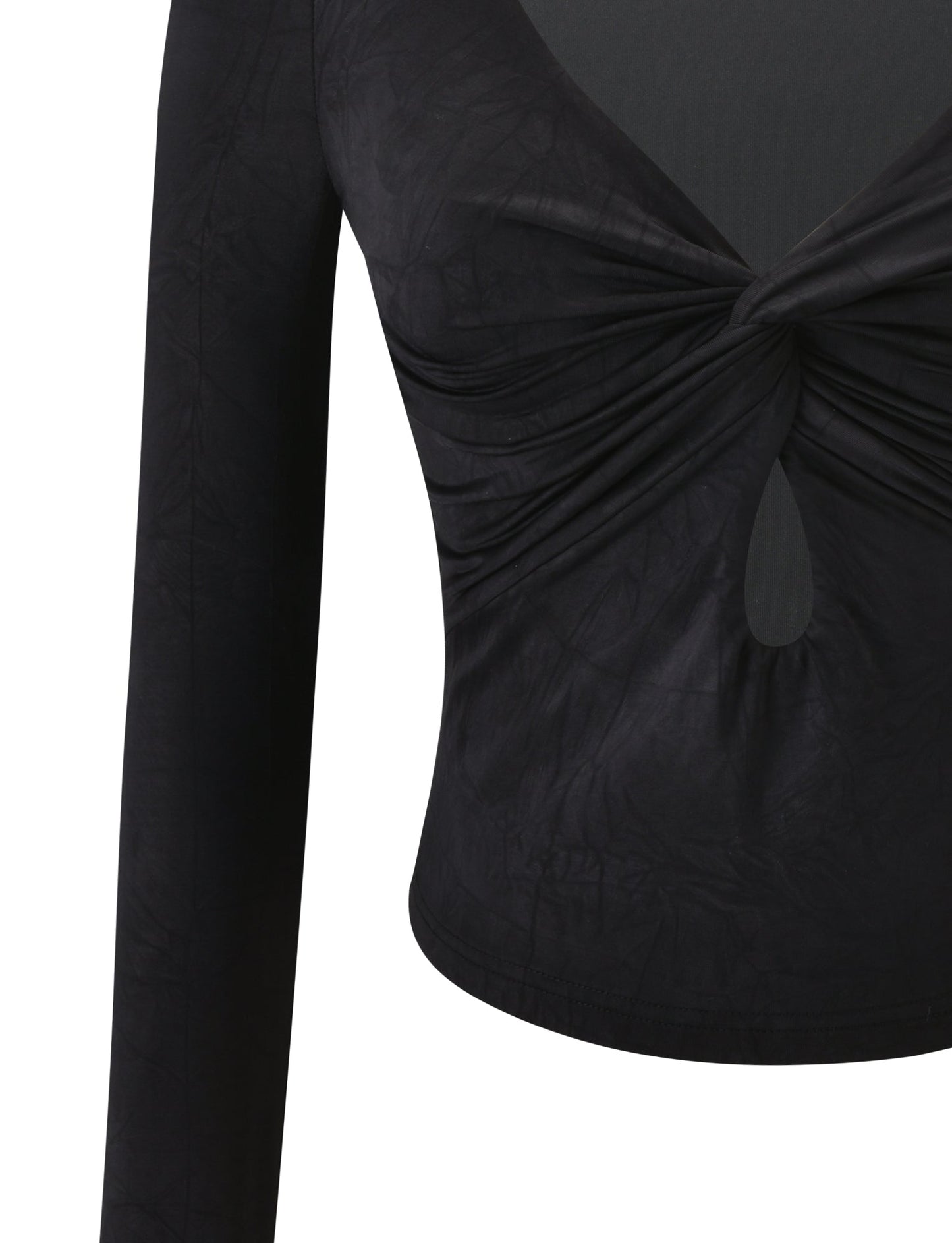 SAFFIRA LONG SLEEVE TOP - BLACK