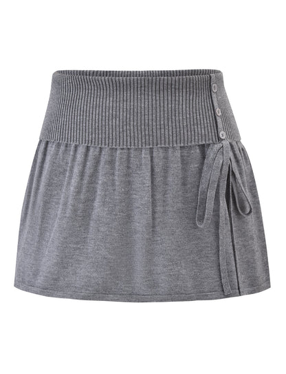 ROWENA MINI SKIRT - GREY