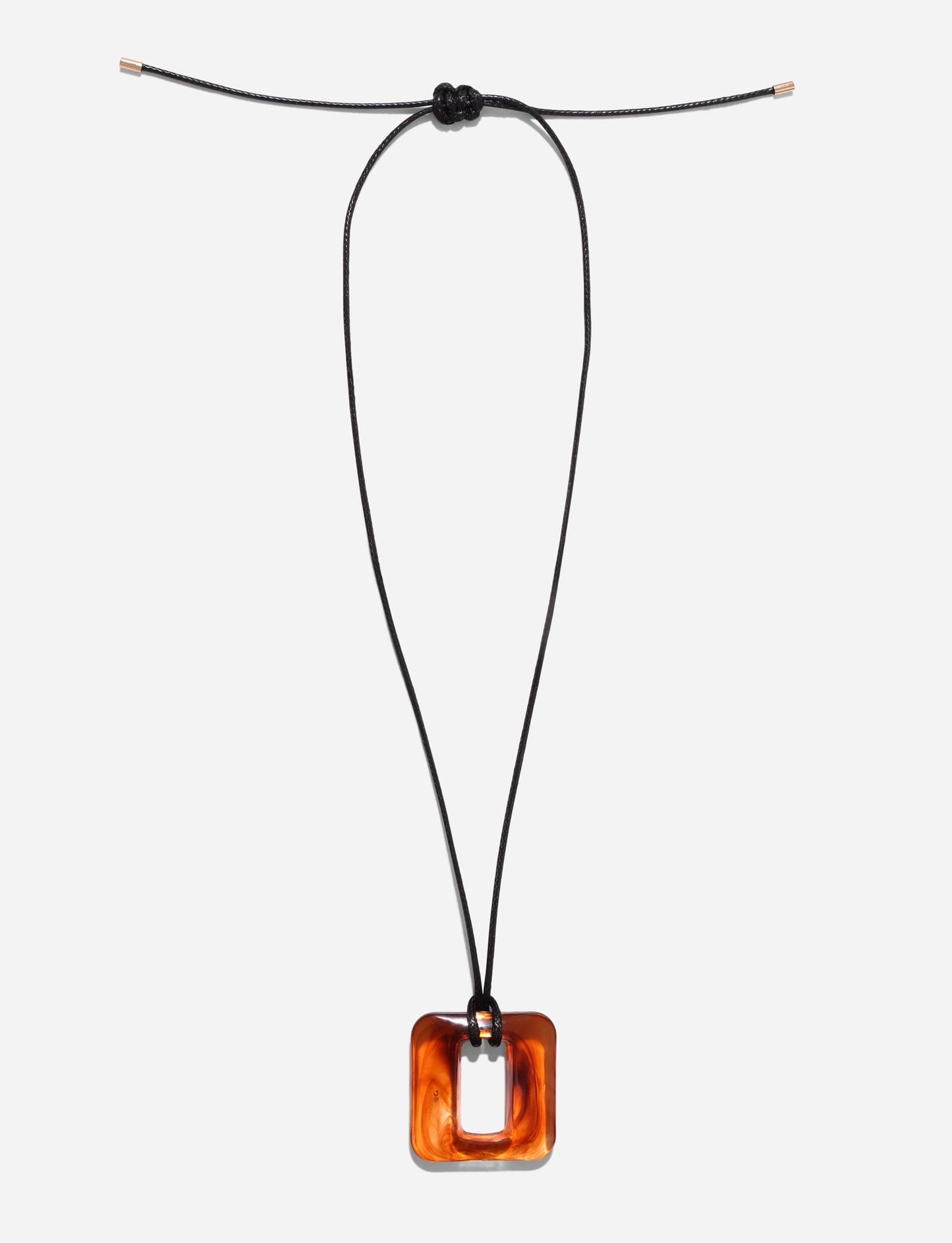 MIRREN SQUARE NECKLACE - BROWN