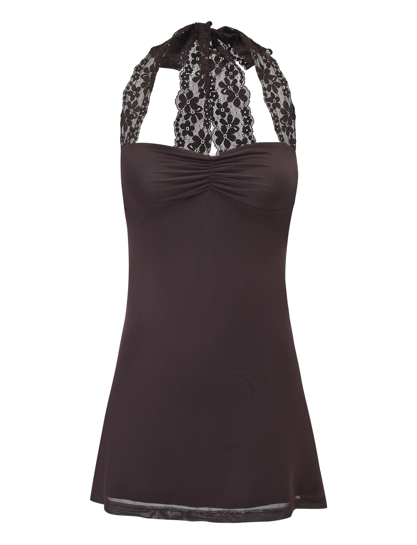 TAWNY MINI DRESS - CHOCOLATE