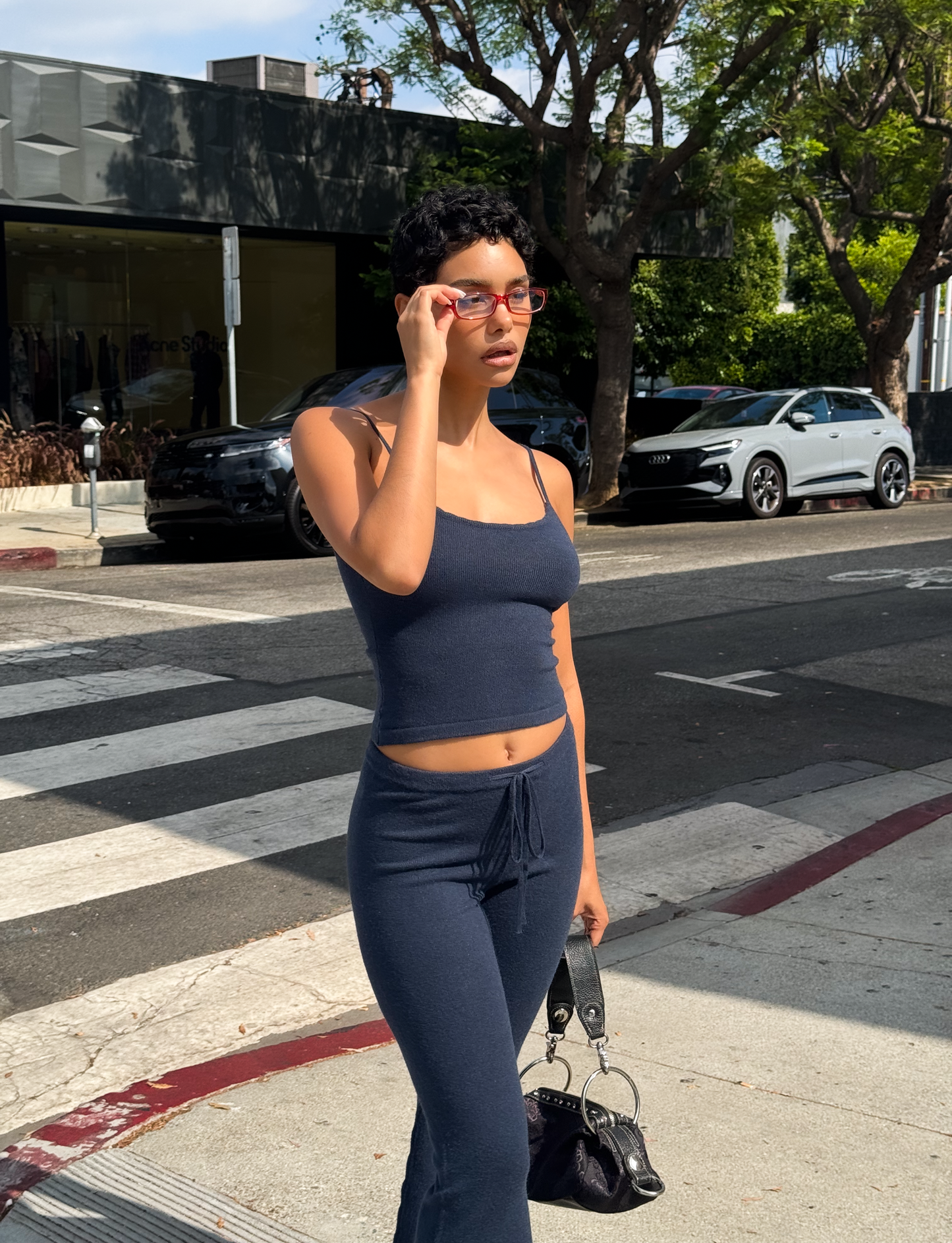 LEORA TOP - NAVY