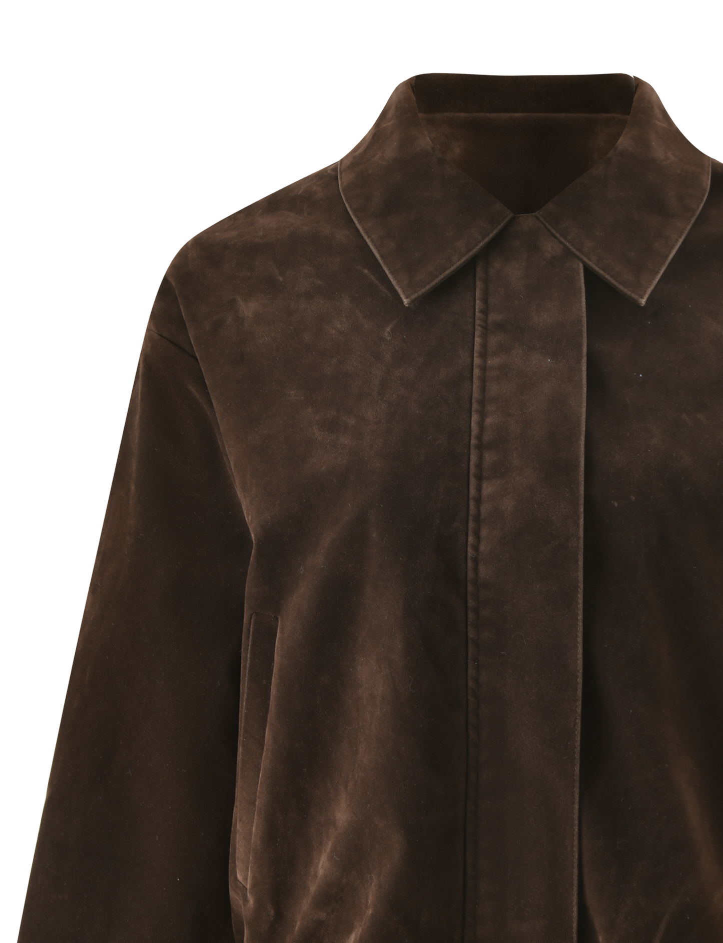CAMELLIA BOMBER JACKET - CHOCOLATE SUEDE