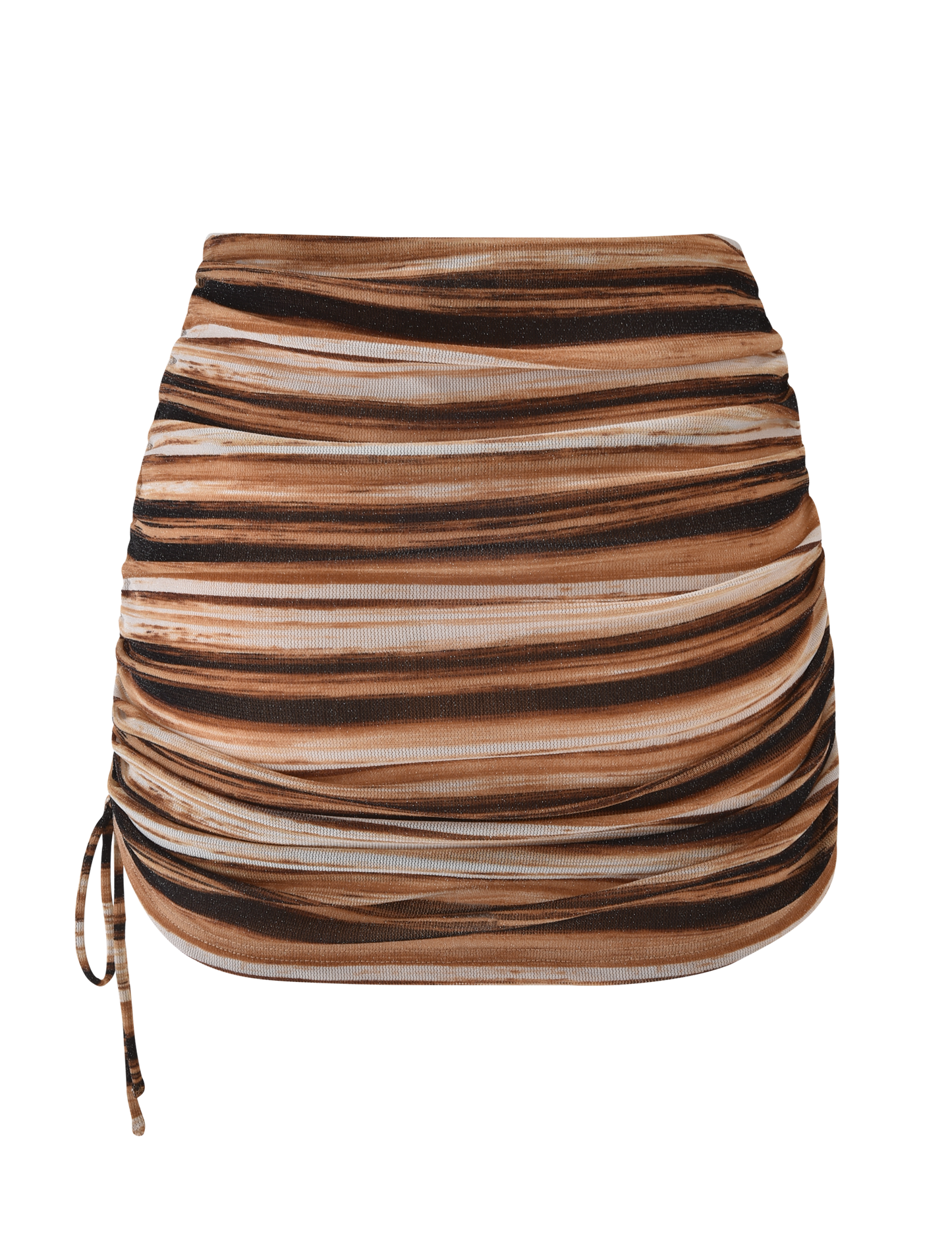 BRAELYN MINI SKIRT  - BROWN STRIPE