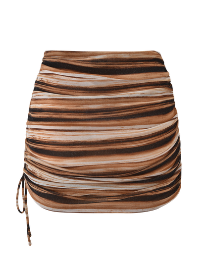 BRAELYN MINI SKIRT  - BROWN STRIPE