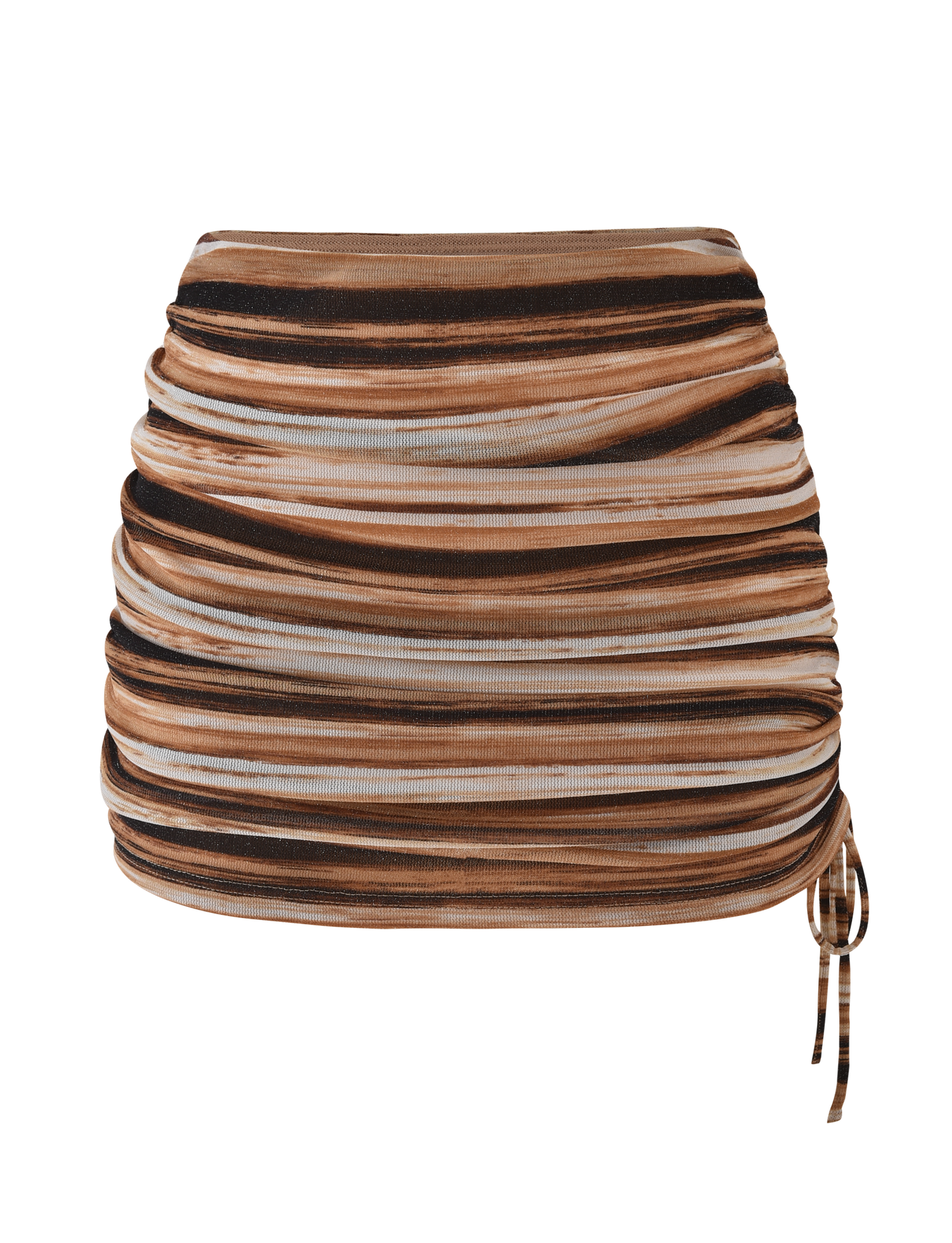 BRAELYN MINI SKIRT  - BROWN STRIPE
