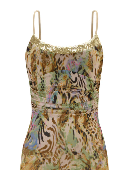 ELYSIUM MAXI DRESS - ANIMAL SWIRL