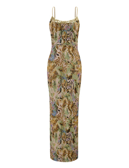 ELYSIUM MAXI DRESS - ANIMAL SWIRL