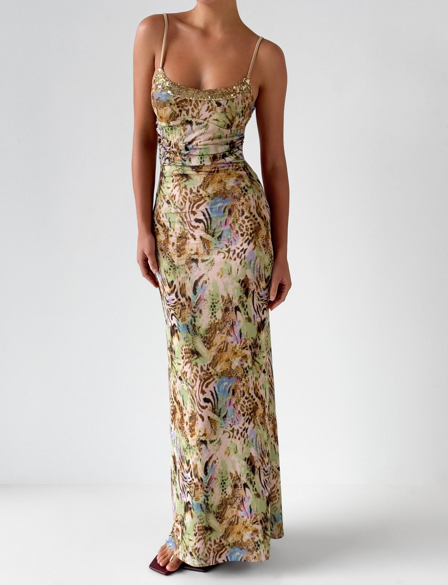ELYSIUM MAXI DRESS - ANIMAL SWIRL