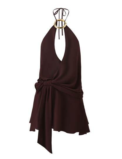 INDIGO MINI DRESS 2.0 - CHOCOLATE