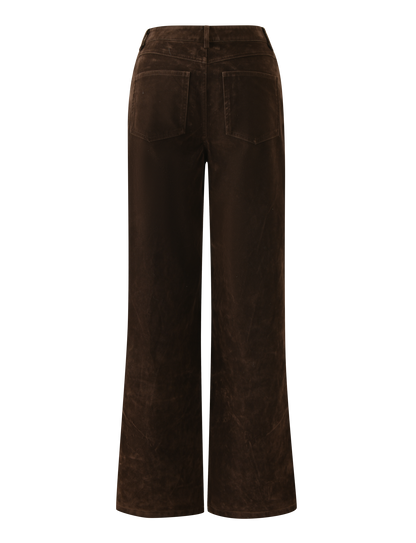 CAMELLIA PANT - CHOCOLATE SUEDE