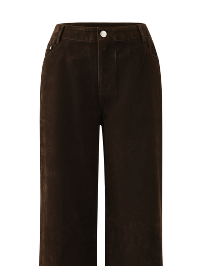CAMELLIA PANT - CHOCOLATE SUEDE