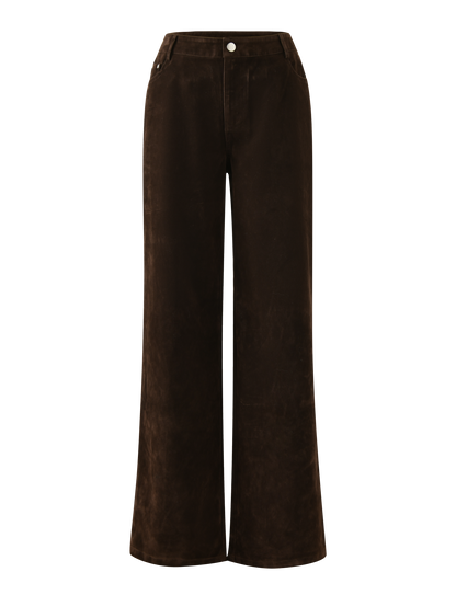 CAMELLIA PANT - CHOCOLATE SUEDE