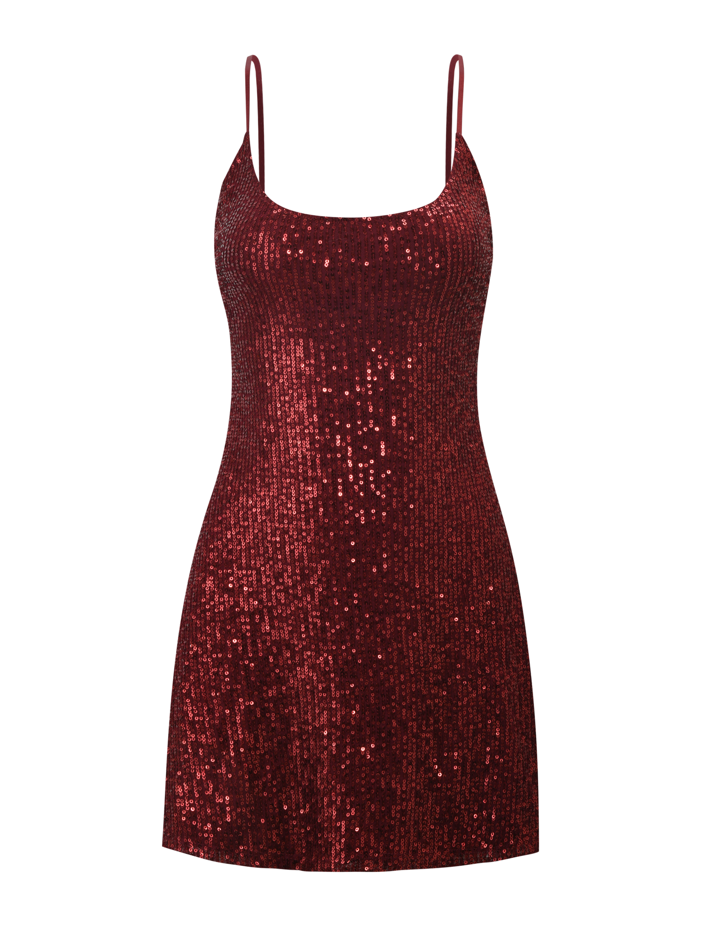 ZEINA MINI DRESS - WINE SEQUIN