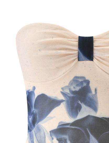 JANIS TOP - INDIGO FLORAL