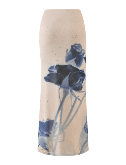 JANIS MAXI SKIRT - INDIGO FLORAL