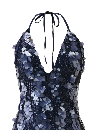 ZANA MINI DRESS - NAVY SEQUIN