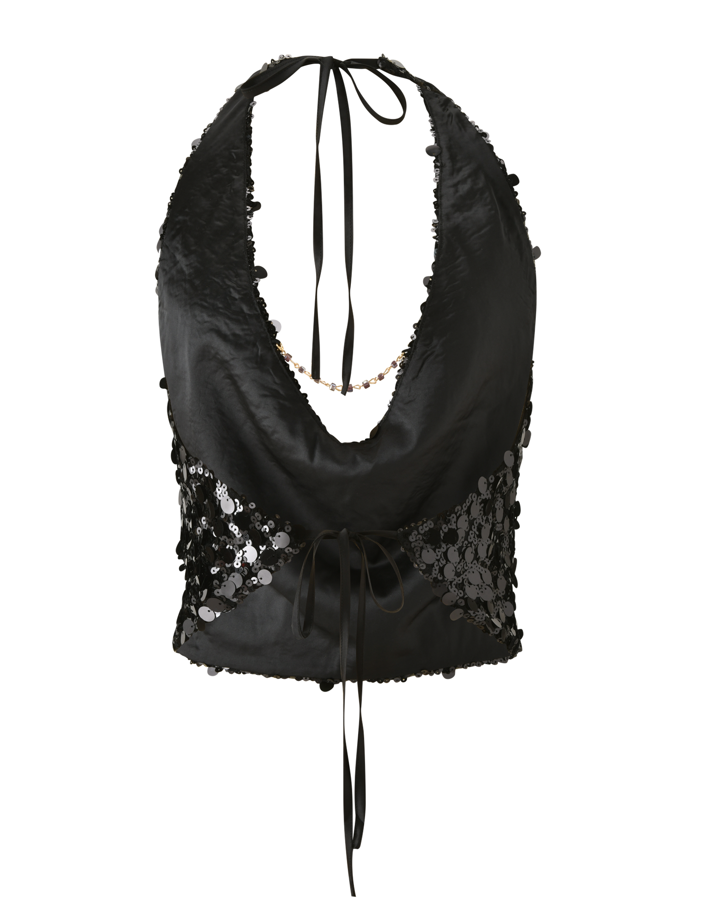 ZANA TOP - BLACK SEQUIN