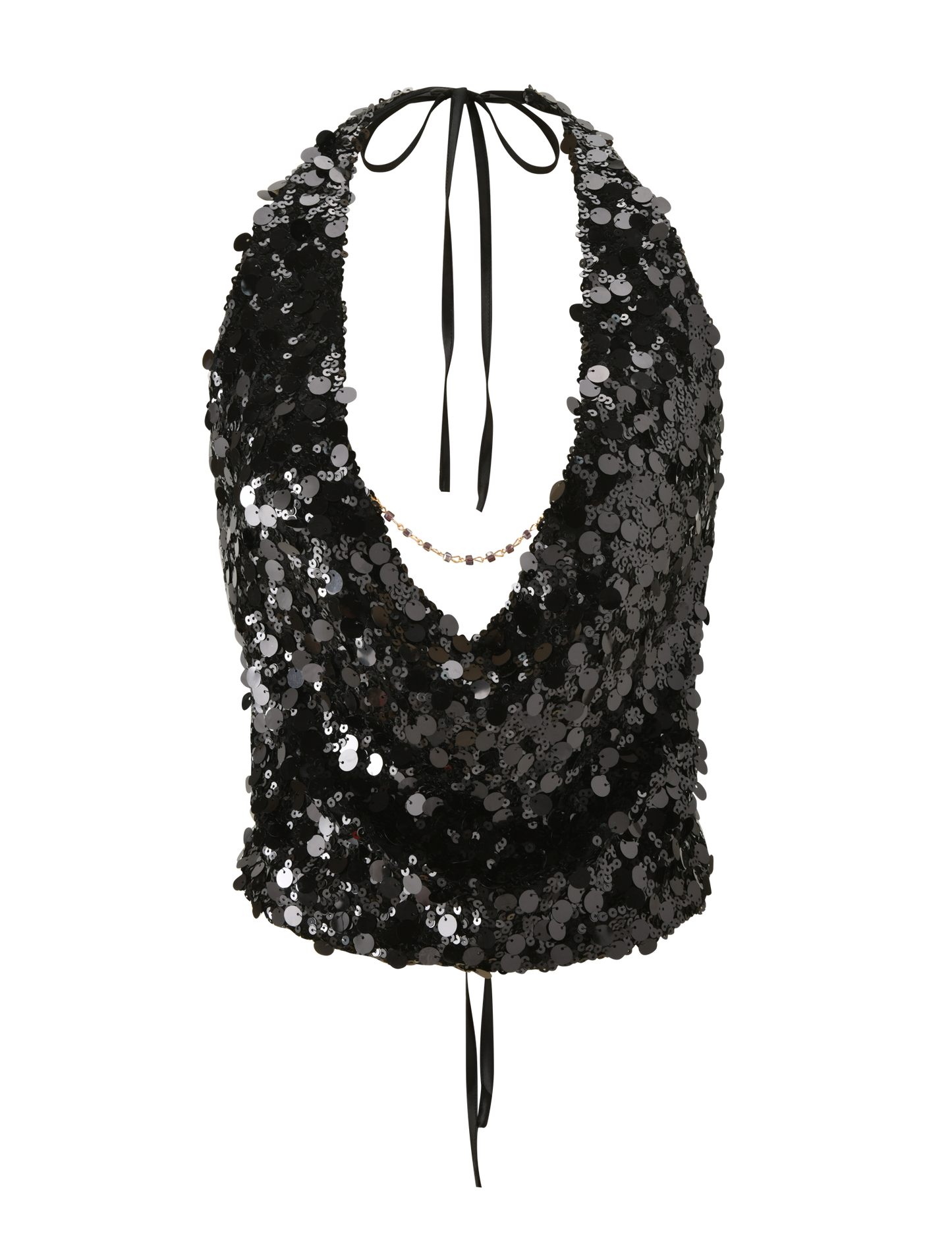 ZANA TOP - BLACK SEQUIN