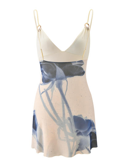 ROSY MINI DRESS - INDIGO FLORAL