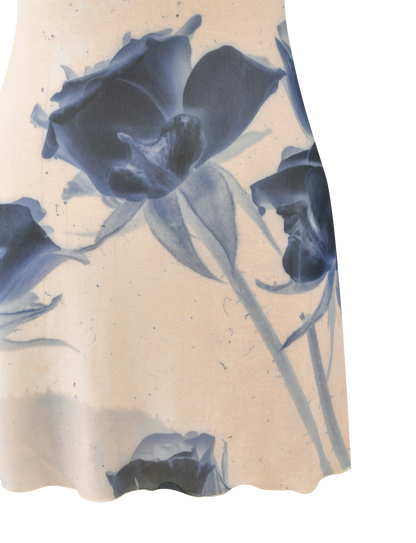ROSY MINI DRESS - INDIGO FLORAL