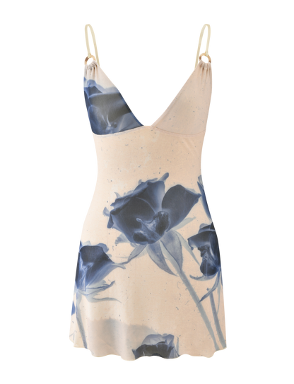 ROSY MINI DRESS - INDIGO FLORAL