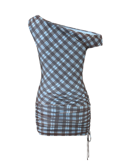 WINSLOW MINI DRESS - BLUE CHECK