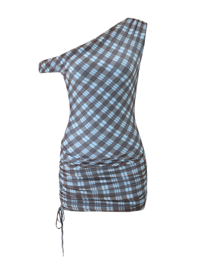 WINSLOW MINI DRESS - BLUE CHECK
