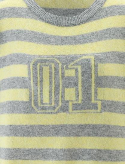 KOA JUMPER - YELLOW AND GREY STRIPE