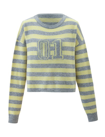 KOA JUMPER - YELLOW AND GREY STRIPE