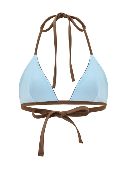 CITRINE BIKINI TOP - BLUE CHECK