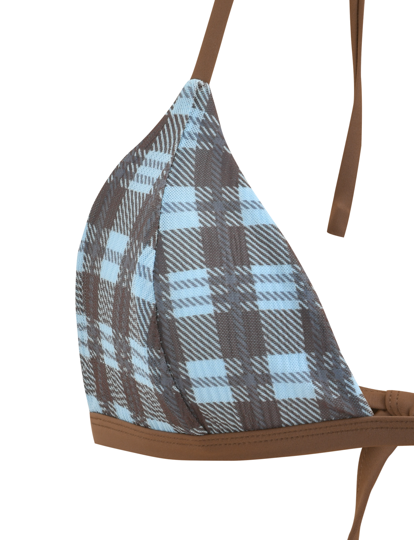CITRINE BIKINI TOP - BLUE CHECK