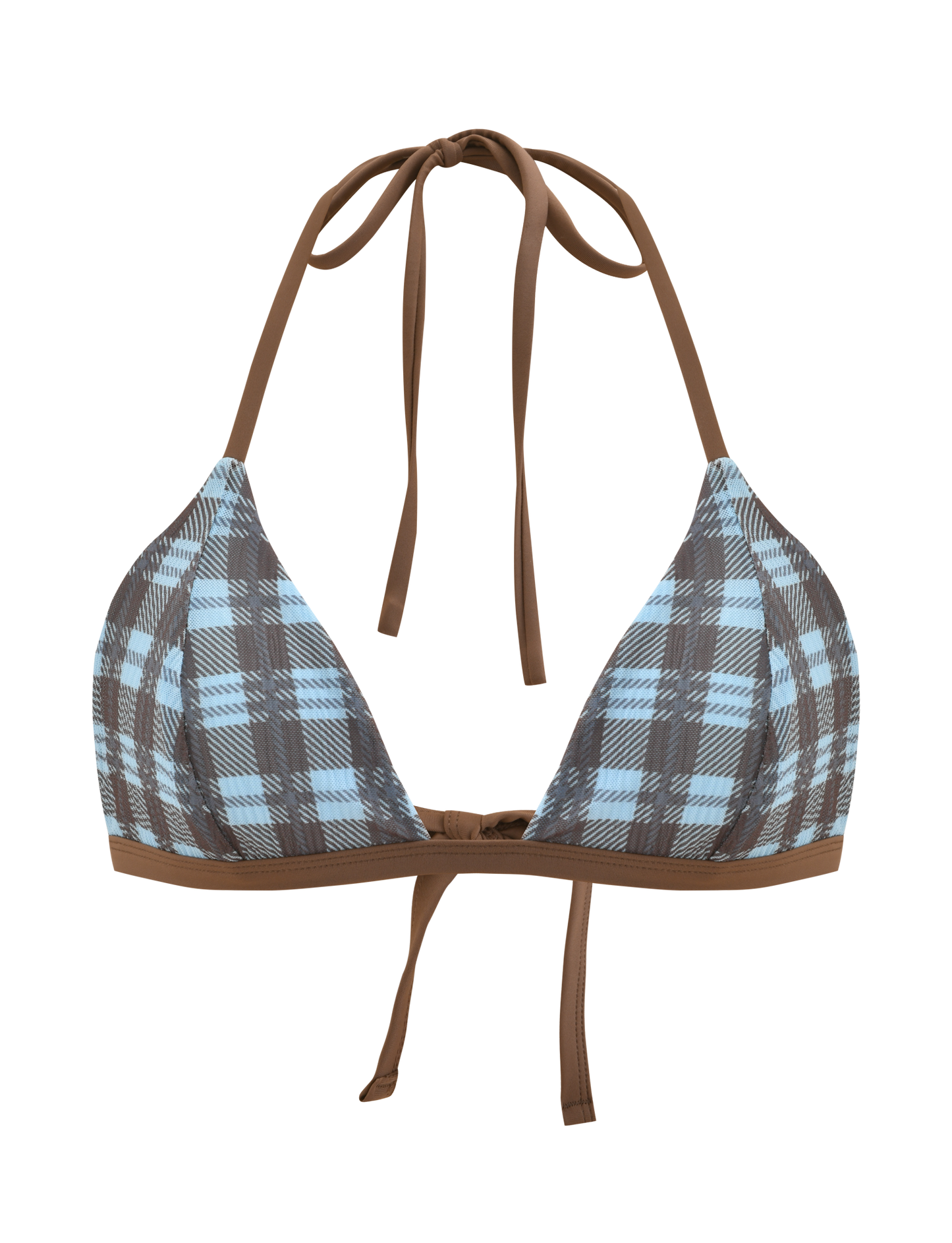 CITRINE BIKINI TOP - BLUE CHECK