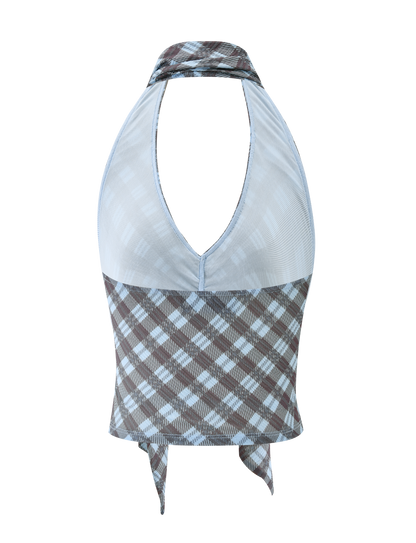NOBLE TOP - BLUE CHECK