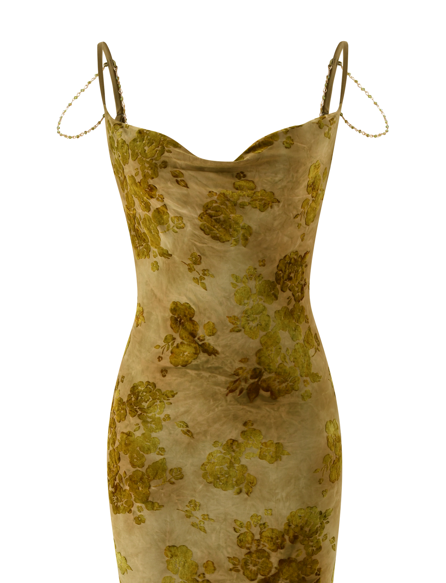 SPARROW MAXI DRESS - GREEN BURNOUT