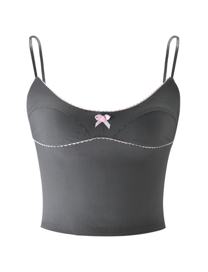 EMORY TOP - GREY PINSTRIPE