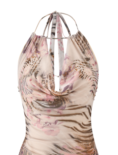 SHANE MINI DRESS - MOODY ANIMAL FLORAL