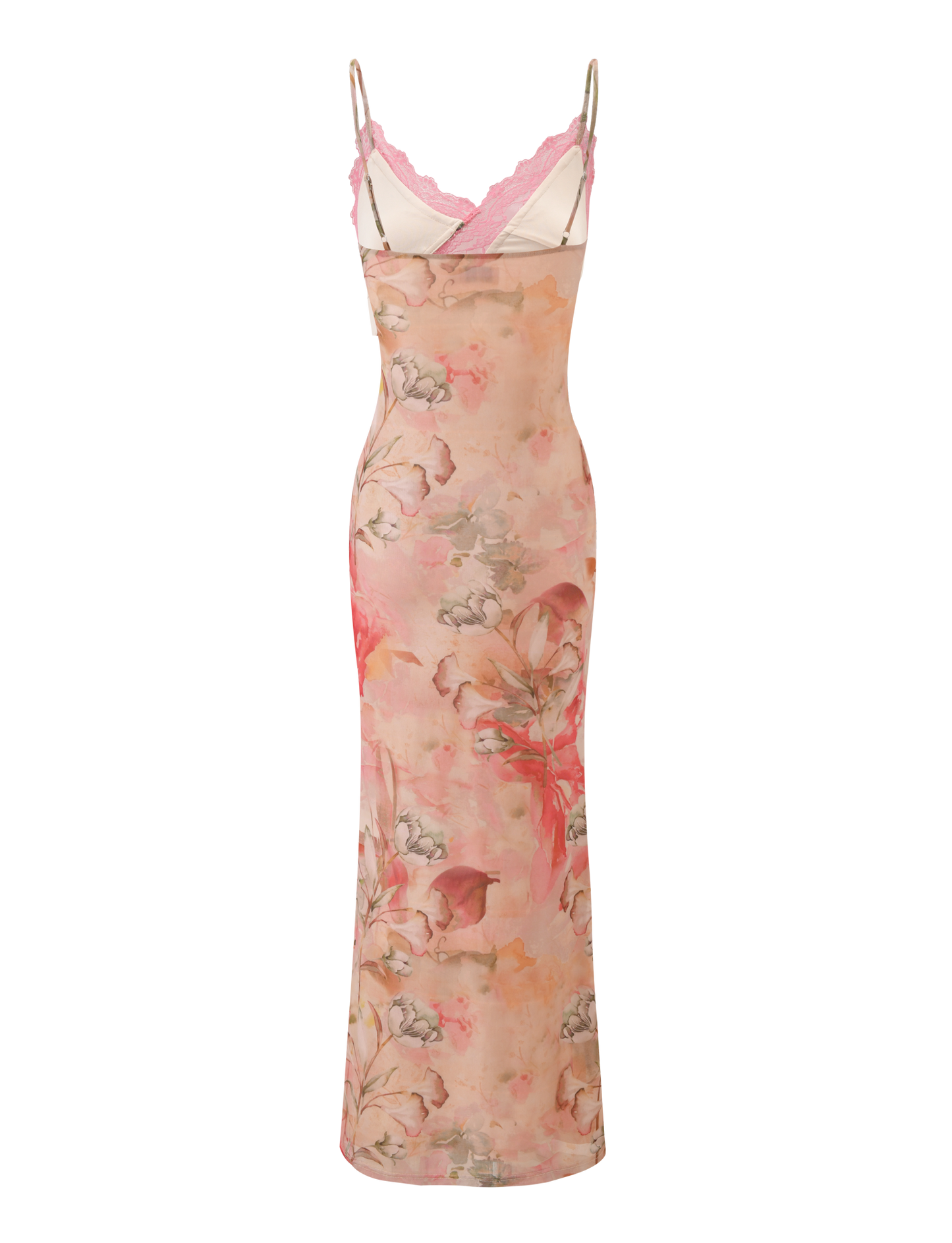 LYRE MAXI DRESS - WATERCOLOUR FLORAL