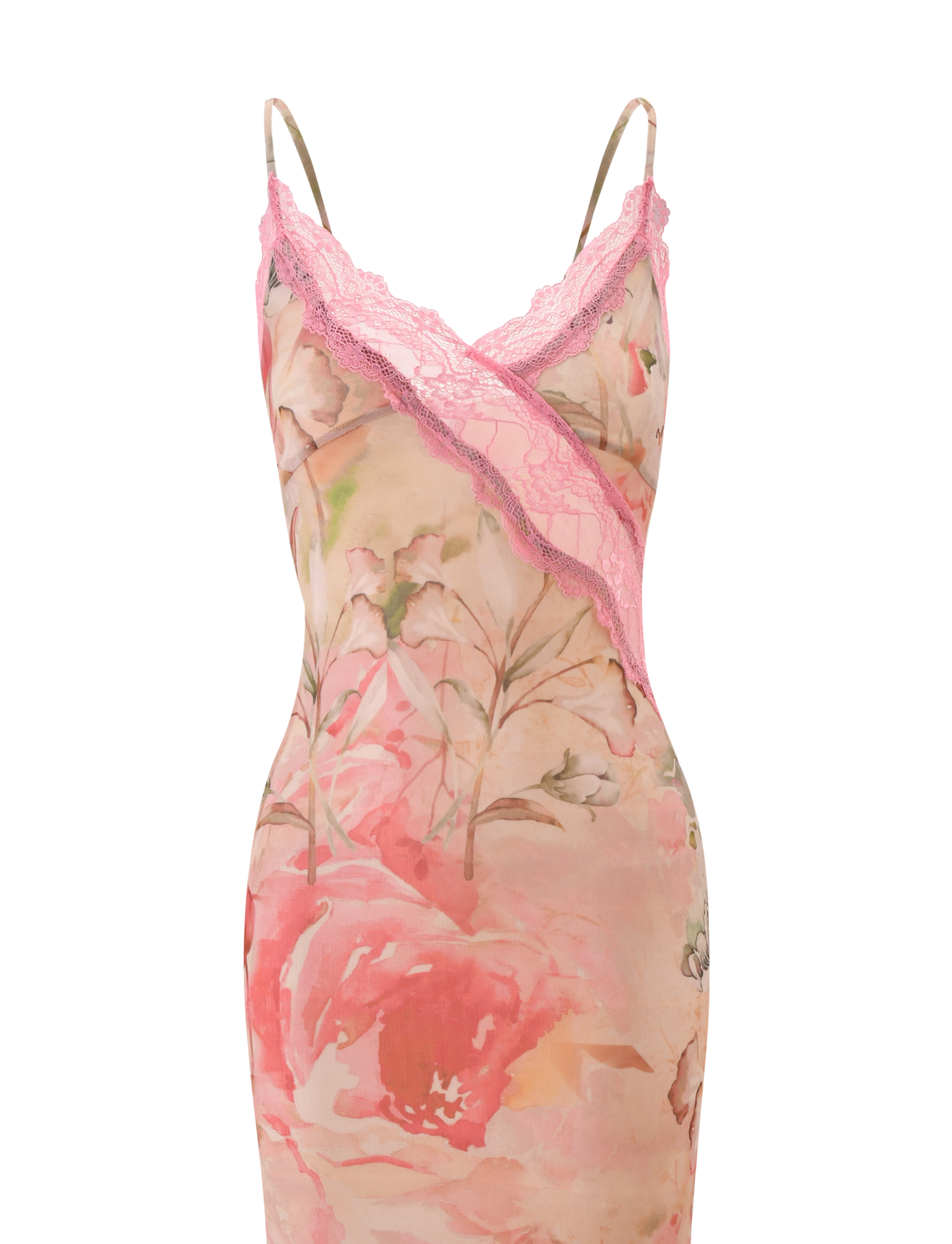 LYRE MAXI DRESS - WATERCOLOUR FLORAL