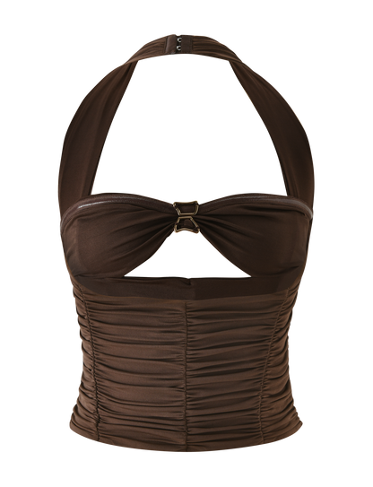 BRIALLEN TOP - CHOCOLATE