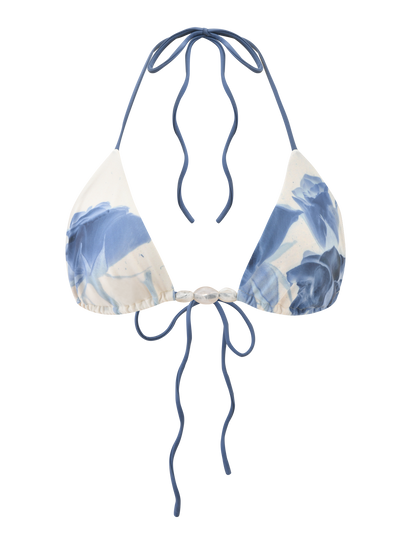 CYLAS BIKINI TOP - INDIGO FLORAL