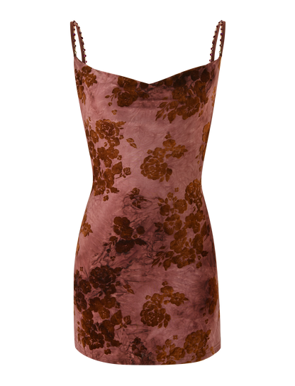 SPARROW MINI DRESS - CHOCOLATE BURNOUT