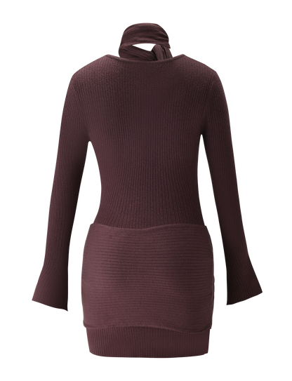 RENNER MINI DRESS - CHOCOLATE