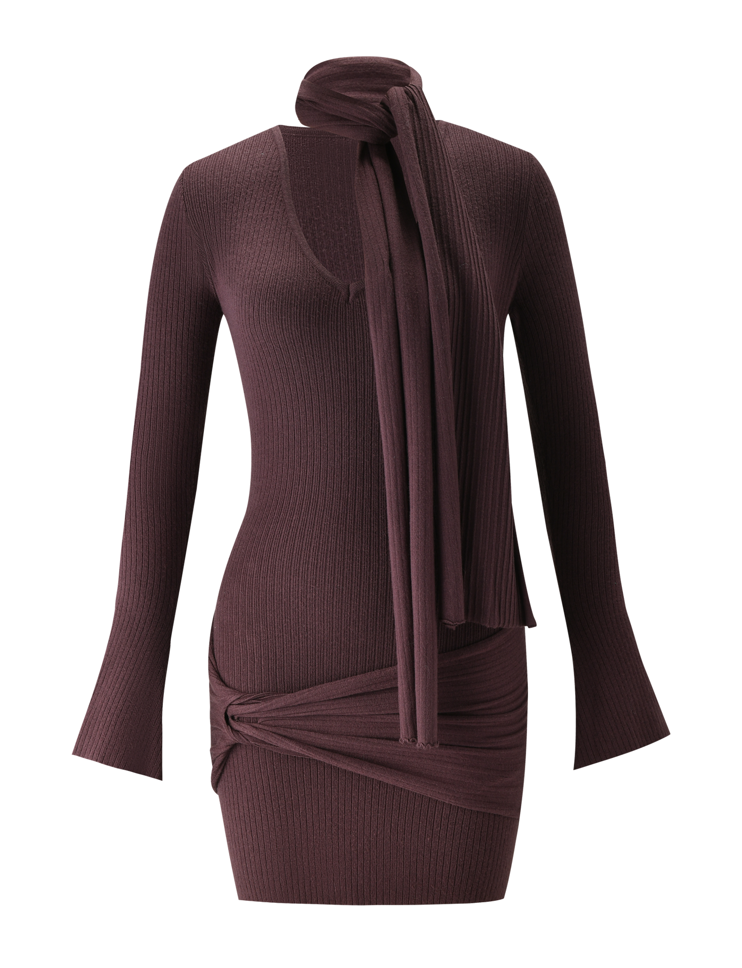RENNER MINI DRESS - CHOCOLATE