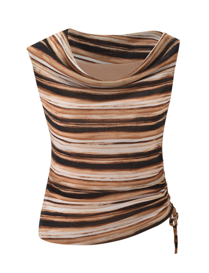 BRAELYN TOP - BROWN STRIPE