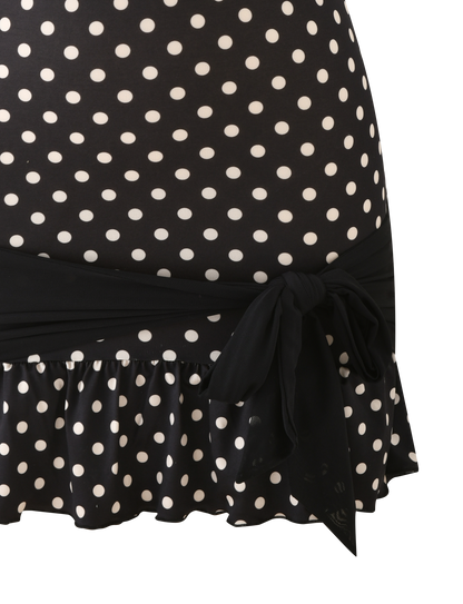 TOVE MINI DRESS - BLACK POLKA DOT
